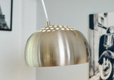 VOLERO' ; Lampe à arc Athena, Base en marbre, Tige télescopique de section rectangulaire.(Blanc)
