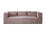 Lisa Design - Canapé Stella en Velours Côtelé - Sofa Rose 3 Places - Salon