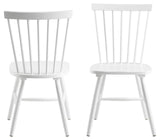 AC Design Furniture Susanne Chaises de salle à manger Lot de 2, H: 86 x l: 50,5 x L: 49,5 cm, Blanc, Bois, 2 pc