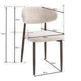 Criks Celia Lot de 2 chaises Beige noyer