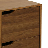 sweeek - Bureau à 2 tiroirs décor Bois de Noyer