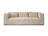 Lisa Design - Canapé Stella en Velours Côtelé - Sofa Beige 3 Places - Salon