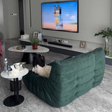 Chaise longue avec tissu en daim doux et compression en éponge complète, canapé de sol confortable pour salon ou chambre à coucher