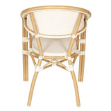Oviala Chaise de terrasse Style Parisien Aluminium et rotin synthétique Beige