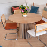 HOMIFAB Table à Manger Ronde en Bois 4 Personnes - diamètre 120 cm - Ada