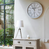 Atmosphera - Lampe trépied Runo - bois et ivoire H58 cm