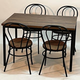 Addecor - Lot de 2 chaises de Salle à Manger - modèle Edna - Couleur Noire - 89 x 36 x 40 cm - chaises de Salon en Fer et Bois - idéales pour Les projets d'hôtellerie