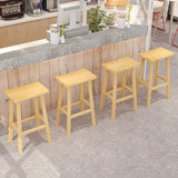 MANG Tabouret De Bar en Bois Massif Tabourets De Comptoir sans Dossier Tabourets De Cuisine À Siège en Selle Industriel Chaise Haute Tabouret De Cuisine