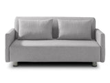 EVERGREENWEB Canapé-lit 3 Places Convertible en Lit avec Matelas 160x190 Effet Massant 0rthopédique, Extensible Sofa Bed Pliable, Housse Déhoussable et Lavable Couleur Gris, 2 Coussins Inclus | Edith