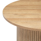 PEGANE Table Basse Ronde en Bois MDF Coloris Naturel - diamètre 70 x Hauteur 40 cm