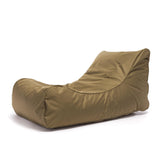 Ecopuf - Master Polyester Canapé Pouf Outdoor Chaise Longue - Pouf Fauteuil avec Pochette de Rangement et Poignée - Fauteuil Relax Salon - 115x65x60cm, Tabac Nc19