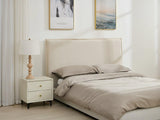Vente-unique - Tête de lit déhoussable 150 cm - Coton et Lin - Beige - TAHIME