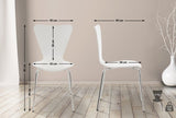 CLP Chaise Empilable Calisto en Bois - Assise Ergonomique - Chaise de Salle d'Attente en Bois Chaise, Hauteur Assise 45 cm -Couleurs au Choix:, Couleur:Blanc