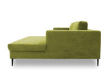 DOMO. collection Modica Canapé d'angle Moderne en Forme de L sans Sol - 244 x 173 x 83 cm (l x p x h) - Vert