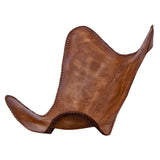 Chaise ARM en cuir marron/Chaise papillon en cuir Décoration de la maison/Présenté par Leder_artesanía