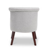 Sicaan Lot de 2 fauteuils Crapaud Jacques capitonné Tissu Gris Clair