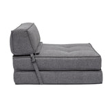 Miliboo Chauffeuse 1 Place Convertible en Tissu Gris Katy