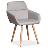Chaise/Fauteuil scandinave Frida Tissu Gris Foncé