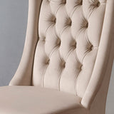 Loberon Chaise Sudbury - frêne, Velours Polyester - H/L/P env. 104/51 / 63 cm - crème, crème