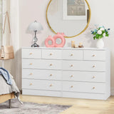 LEADZM Commode Blanche à 5 tiroirs, Meuble Rangement, Commode Chambre, Armoire à tiroirs 66 x 33 x 76cm