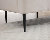 DAYALANE Canapé de 2 Places en Chenille Petit Canapé avec Accoudoirs Sofa à Coussin Rembourré et Cadre en Métal, Blanc