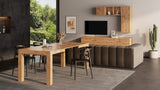 Mobili Fiver Table Extensible, Bois, Chêne Rustique, 140 x 90 x 77 cm