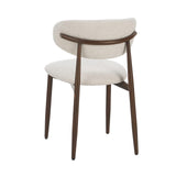 Criks Celia Lot de 2 chaises Beige noyer
