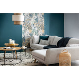 Miliboo Canapé d'angle Droit scandinave 5 Places en Tissu Gris Clair chiné et Bois Clair Creep