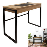 HOME DECO FACTORY Bureau en Bois avec Tiroir Structure Métal Industriel