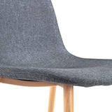 Mc Haus Elva Gris Anthracite - Pack de 2 chaises pour Le Salon, la Salle à Manger ou la Chambre à Coucher
