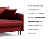LIKMA Canapé 3 Places Mara 209 cm avec Fonction Lit et Coffre de Rangement, Canapé-Lit en Velours Moutarde Fresh 37, Sofa Convertible Moderne, Couchage d'Appoint, Banquette
