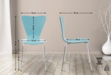 Chaise Empilable Calisto en Bois - Assise Ergonomique - Chaise de Salle d'Attente en Bois Chaise, Hauteur Assise 45 cm -Couleurs au Choix:, Couleur:Bleu Clair