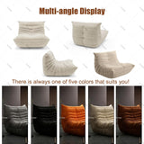 DUXMM Pouf Poire, Fauteuil de Salon Togo, canapé de Sol Confortable et Moelleux, Grand Pouf Poire en Mousse à mémoire de Forme, pour Chambre, Salon, Bureau ou détente Brown