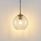 Lindby Suspension en verre Tiruma à intensité variable (Moderne) Bronze Métal e. a. pour Salon & Salle manger (1 lampe,à E27), Luminaire, Lampe plafond, Luminaire Plafonnier,