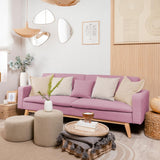 Don Descanso - Canapé Convertible clic clac 3 Places Convertible lit 3 Places Reine. Dimension canapé : 206x73x80cm | Dimension lit : 180x100cm [Comprend 2 Coussins] | Rose