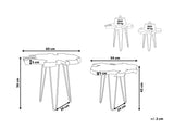 Beliani 2 x Tables Basses avec Plateau en Bois de Java et Pieds en Métal Noir Design Industriel pour Salon Moderne, Rustique ou Scandinave