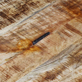 vidaXL Table Basse Table d'Appoint Table de Chevet Canapé Salon Salle de Séjour Maison Intérieur 70x70x40 cm Bois de Manguier Brut