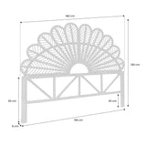 sweeek - Tête de lit en rotin Naturel L 160 x P6 x H130cm