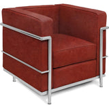 Fauteuil LC2 Le Corbusier Style - Cuir Premium Cognac