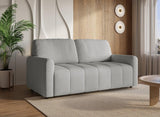 DecoInParis Canapé Convertible Express 3 Places en Tissu Gris ISANDRO