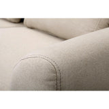 Miliboo Canapé scandinave 2 Places en Tissu Beige et Bois Clair EKTOR