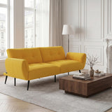 JIEXI Canapé 2 Places, dossiers réglables, 152 cm, Convient pour Salon, Bureau, Chambre, Salon, Chambre à Coucher, Jaune