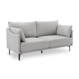 Sicaan Canapé 2 Places Industriel Sasha en Tissu Gris Clair – Droit Compact et Élégant – Sofa Moderne Style Urbain Chic et Confortable pour Salon, Bureau ou Appartement – 173 x 85 x 86 cm