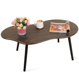 FEUFOAM Table basse en forme de nuage, style industriel moderne, tables basses en bois, table centrale irrégulière, table de sol, milieu du siècle, meubles décoratifs pour salon, marron rustique