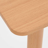 CLP Table De Cuisine Viborg I Table De Salle À Manger Au Design Scandinave pour Le Salon avec Plateau en MDF I Structure en Hêtre, Couleur:Nature, Taille:80 cm