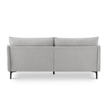 Sicaan Canapé 3 Places Industriel Sasha en Tissu Gris Clair – Canapé Droit Rectiligne Élégant et Robuste – Sofa Confortable Style Urbain Chic pour Salon, Appartement ou Loft – 203 x 85 x 86 cm