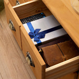 IDIMEX Commode Chambre Colmar L 92 cm 8 tiroirs en Bois Massif Brun chiffonnier apothicaire Rangement avec poignées en métal