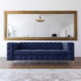Mobilier-Deco Darcy - Canapé Chesterfield 3 Places en Velours Bleu