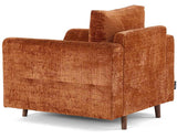 Lisa Design - Rune - Fauteuil en Velours texturé, Rouille