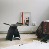 QAZXDRFG Repose-Pieds en Bois Massif, Pouf Papillon, Petit canapé en Bois, Tabouret de Loisirs pour la Maison, Le Salon, Les Petits Appartements (44 x 31 x 39,9 cm, Marron)